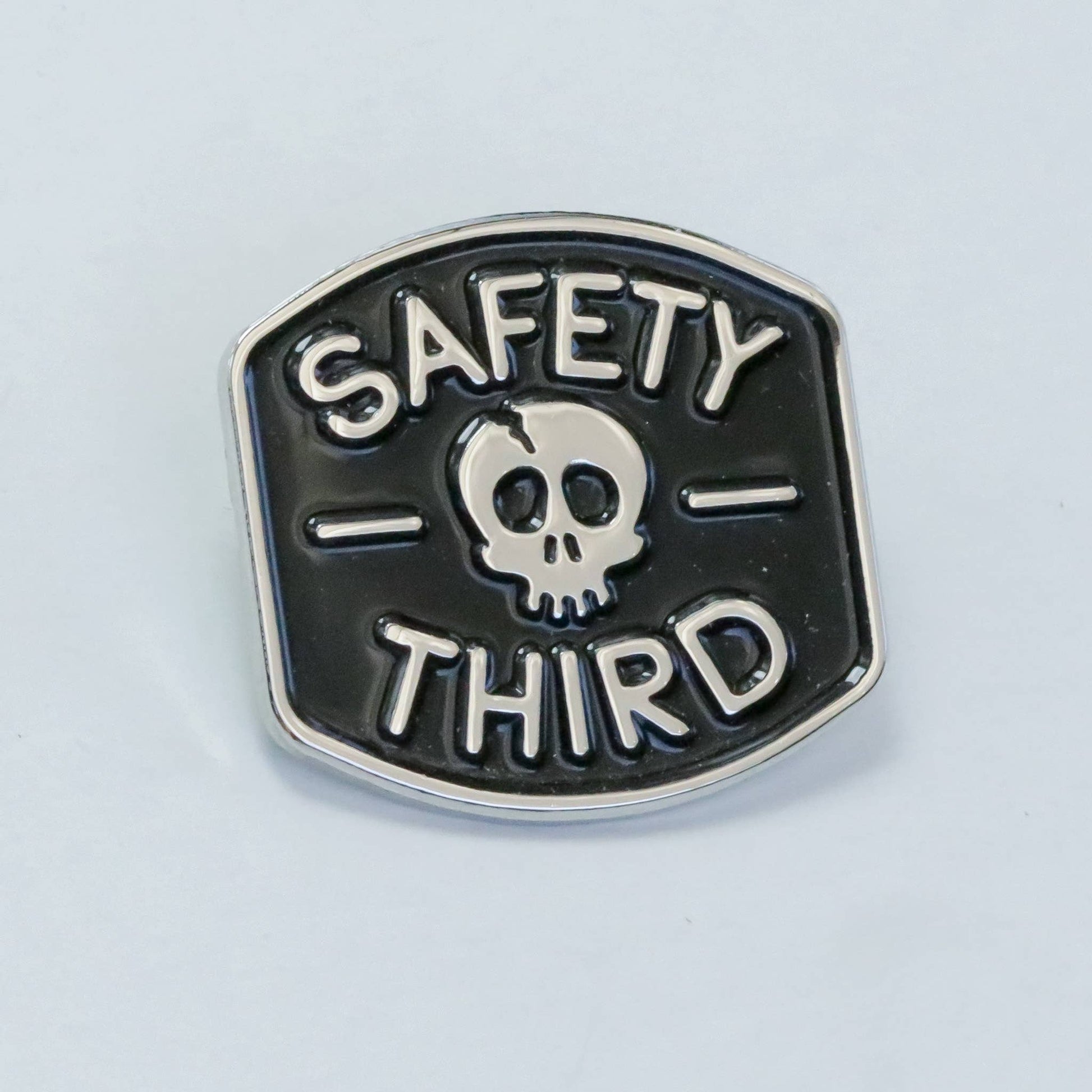 “Safety Third” Collectible Enamel Lapel Pin - Wander Together Outfitters