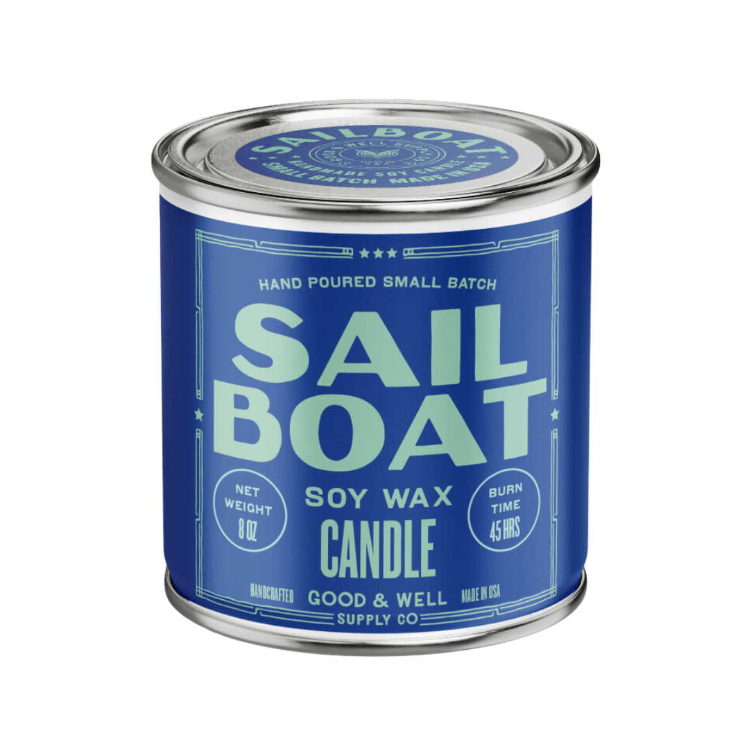 Sail Boat Happy Place Candle (Sea Salt, Lilac, Orange Blossom, Amber) - Wander Together Outfitters