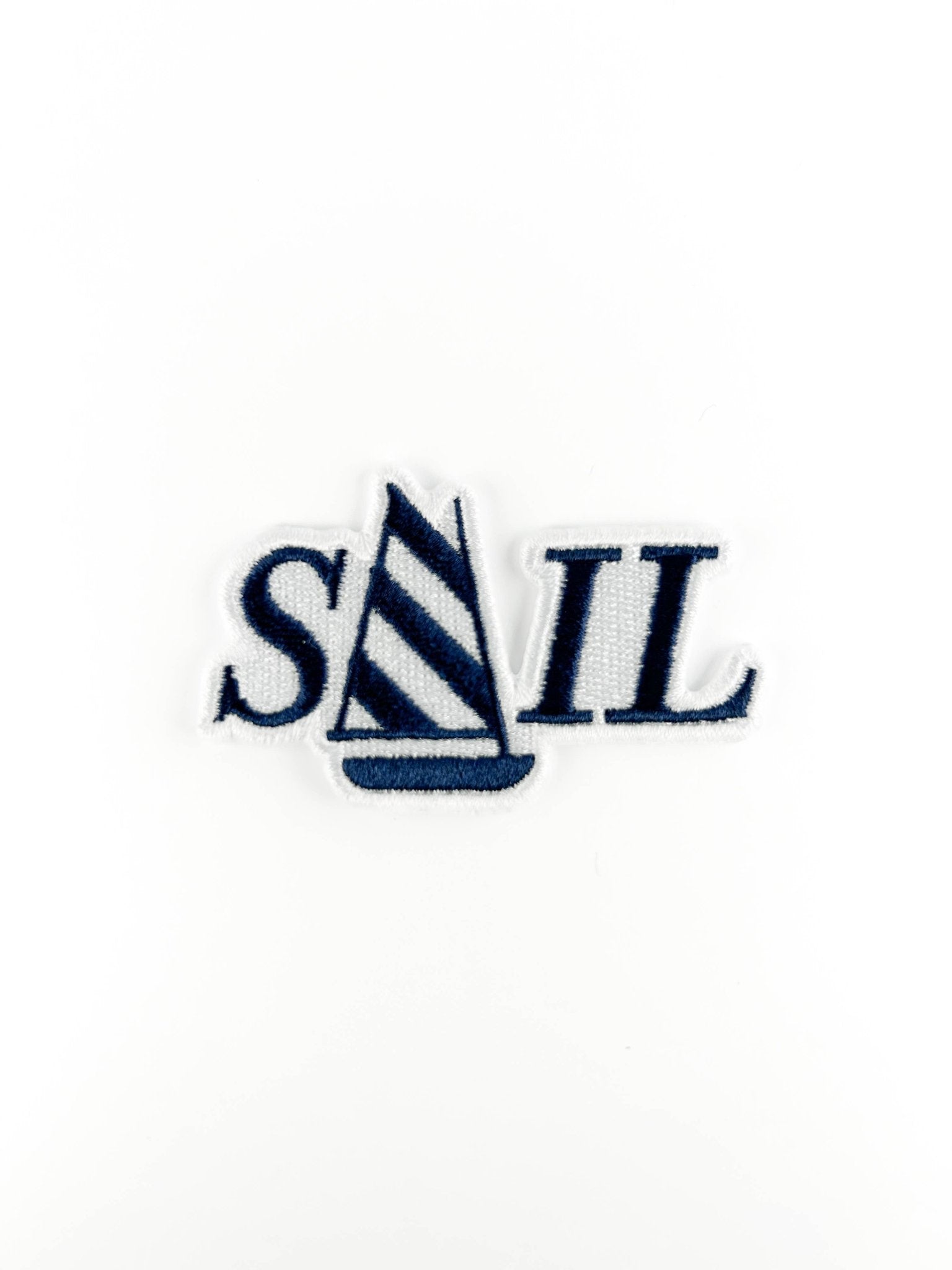 “SAIL” Embroidered Nautical Iron On Patch for Jackets, Totes, Hats - Wander Together Outfitters