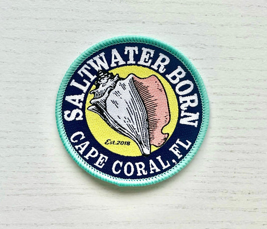 Saltwater Born Cape Coral Embroidered Patch - Wander Together Outfitters