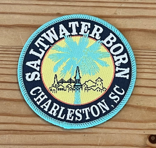 Saltwater Born Charleston, SC Embroidered Patch - Wander Together Outfitters