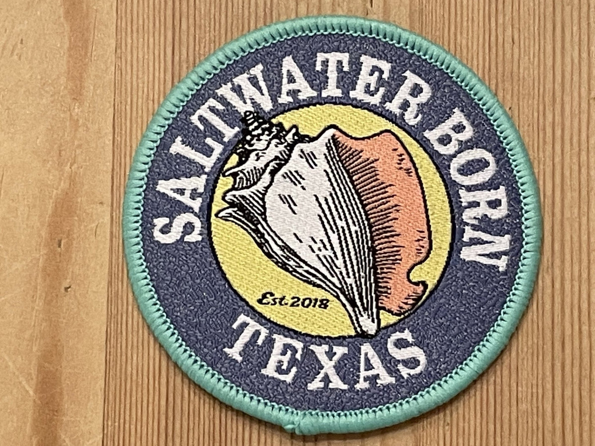 Saltwater Born Texas Embroidered Patch - Wander Together Outfitters