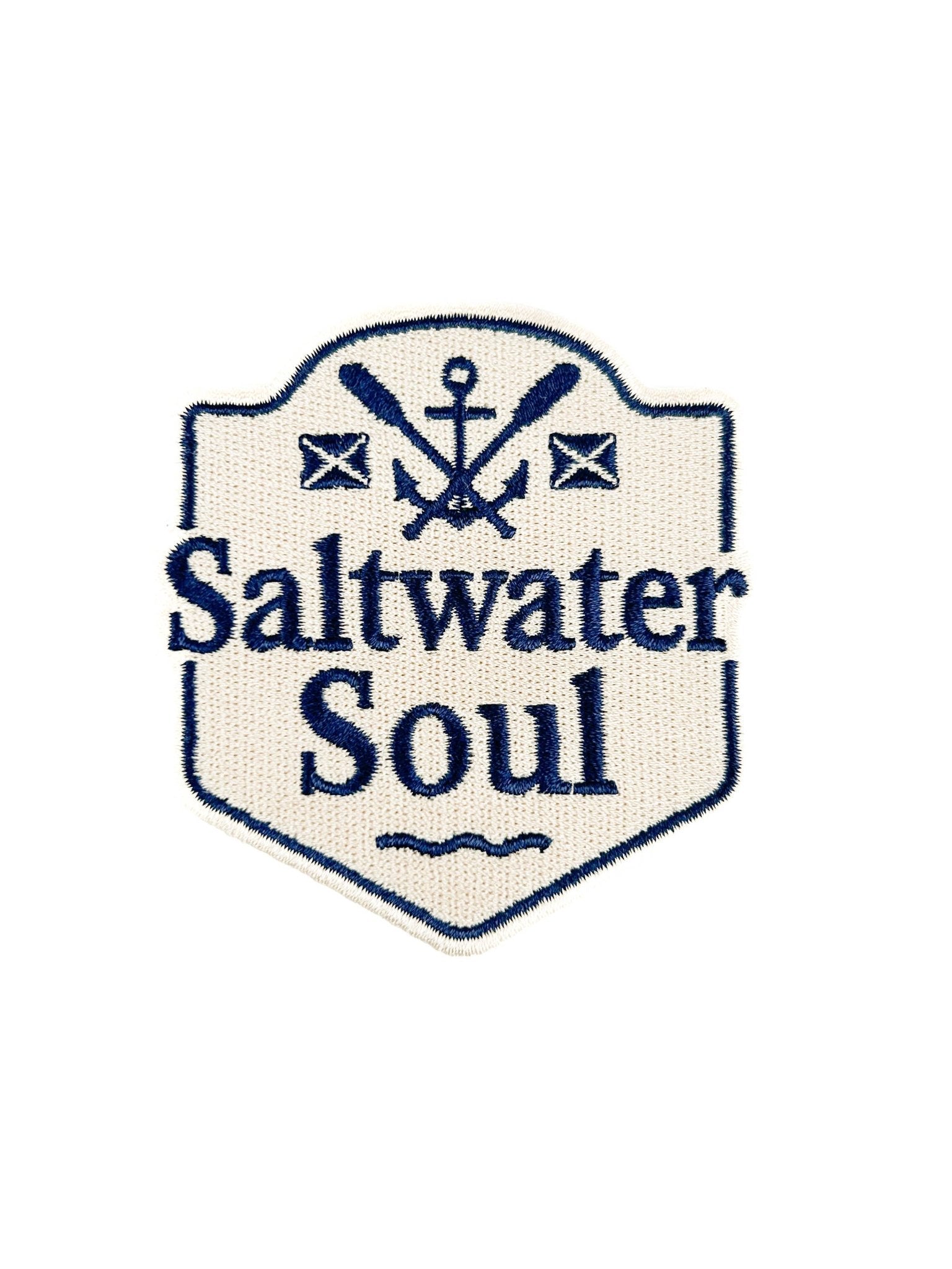 "Saltwater Soul" Nautical Embroidered Iron On Patch - Wander Together Outfitters