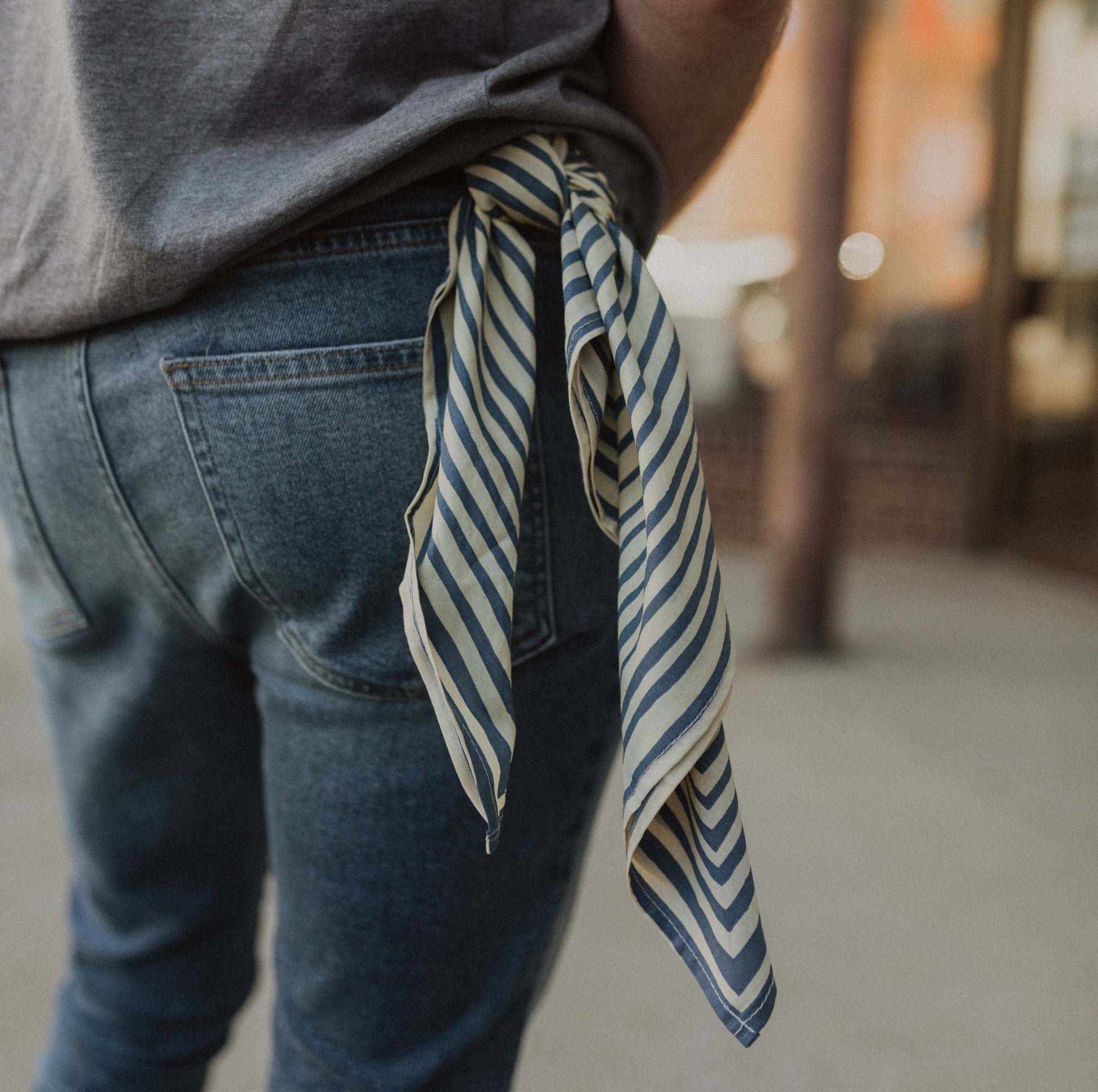 Sammie Bandana (Blue and Cream) - Wander Together Outfitters