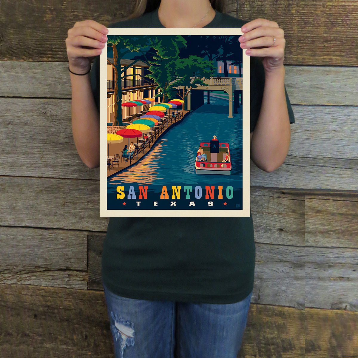 San Antonio: Riverwalk (American Travel) Art Print - Wander Together Outfitters