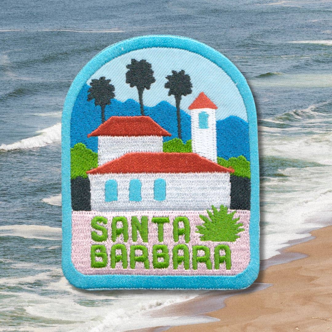 Santa Barbara Embroidered Iron On Patch - Wander Together Outfitters
