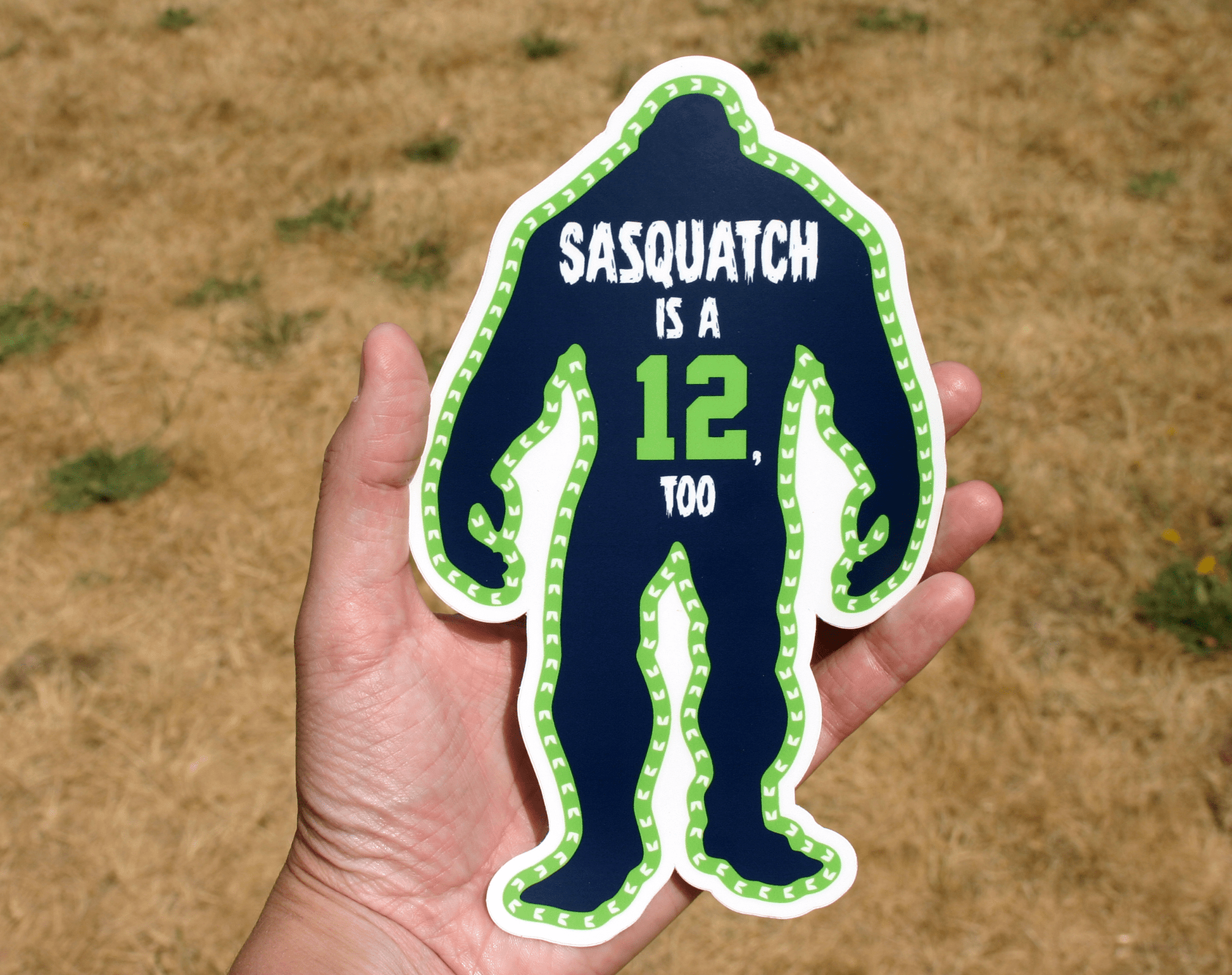 “Sasquatch is a 12 Too” Extra Large Vinyl Sticker - Wander Together Outfitters
