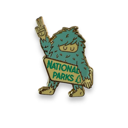 Sasquatch “National Parks” Sign Pin - Wander Together Outfitters