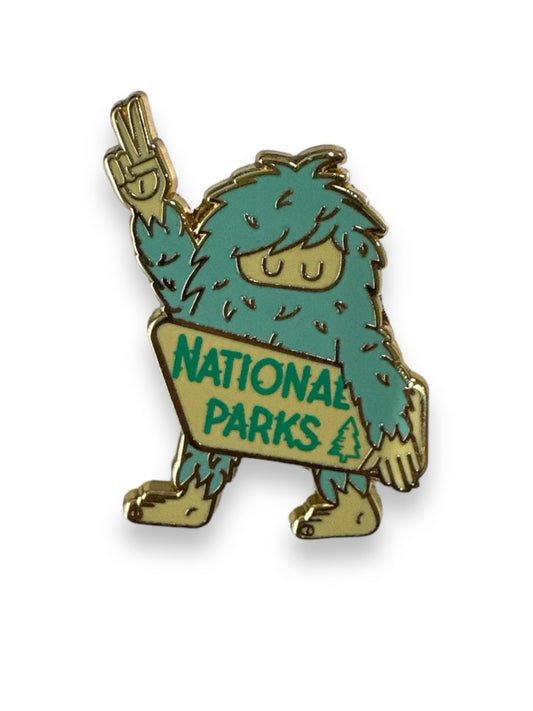 Sasquatch “National Parks” Sign Pin - Wander Together Outfitters