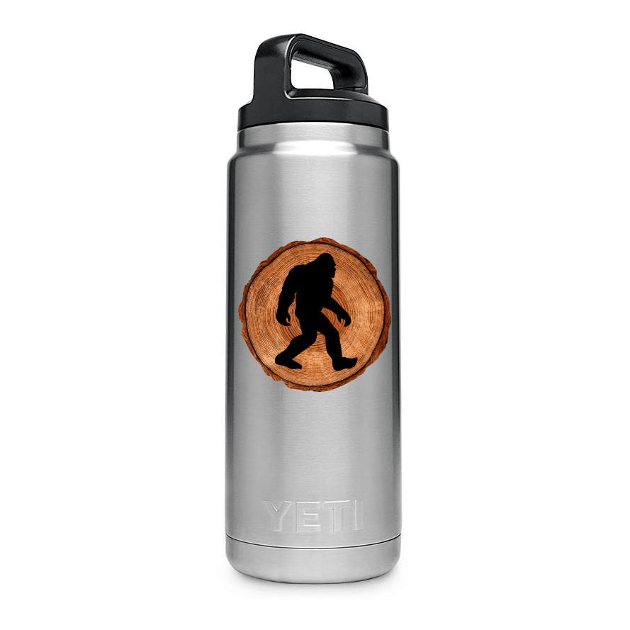 Sasquatch, Wood Pattern Vinyl Sticker - Wander Together Outfitters