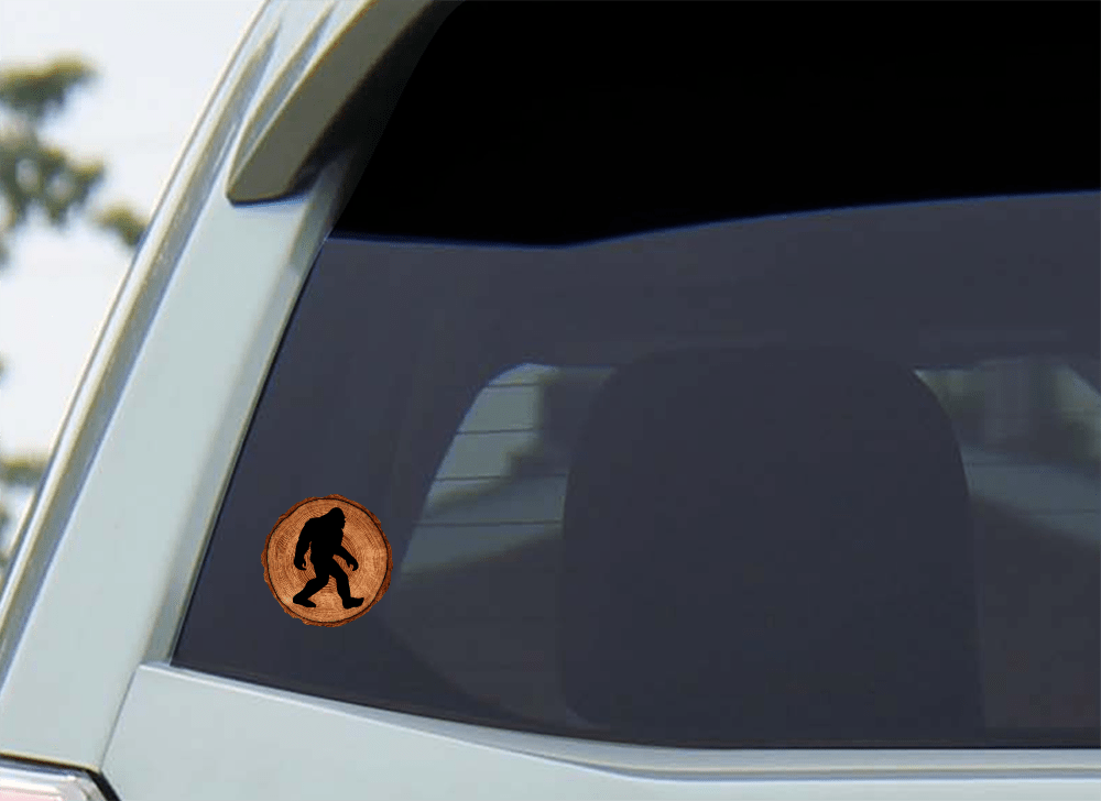 Sasquatch, Wood Pattern Vinyl Sticker - Wander Together Outfitters