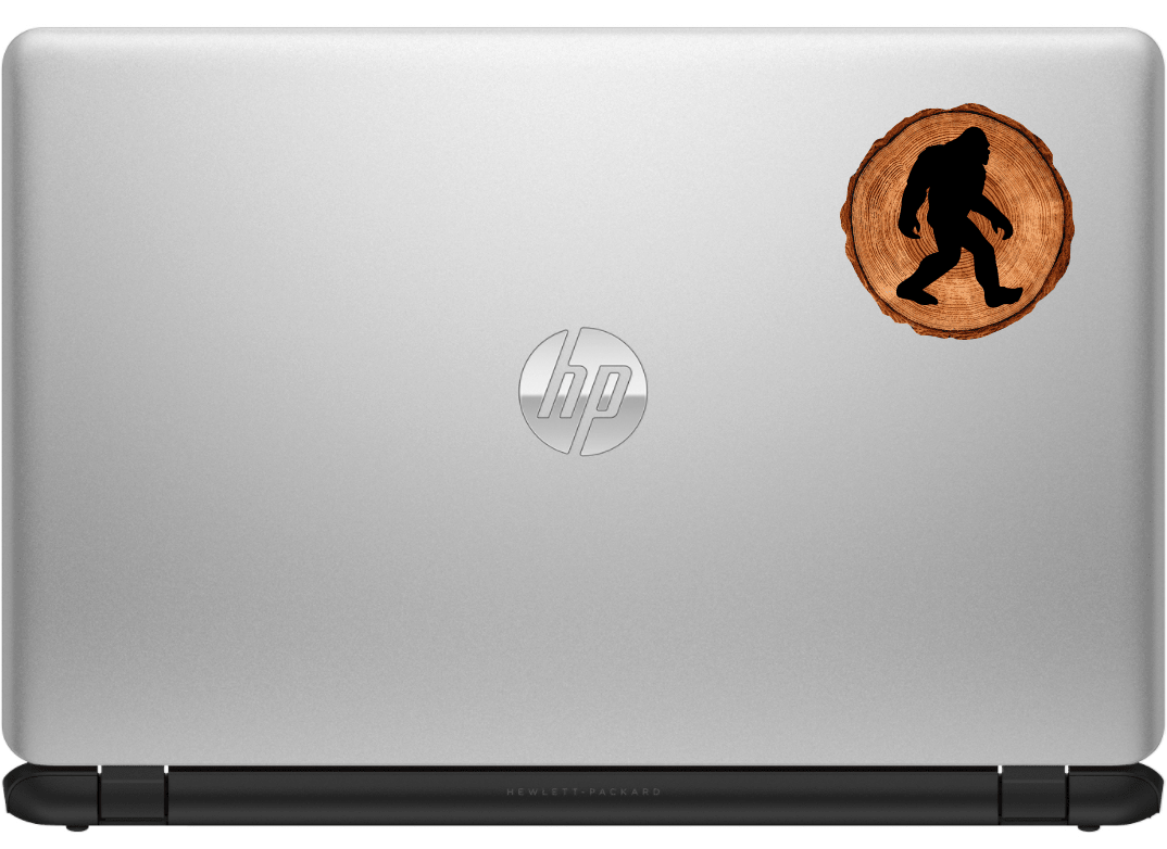 Sasquatch, Wood Pattern Vinyl Sticker - Wander Together Outfitters