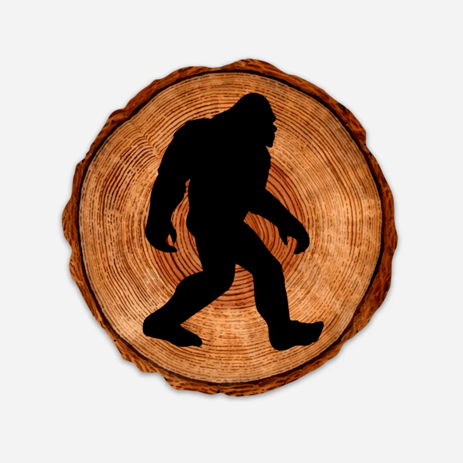 Sasquatch, Wood Pattern Vinyl Sticker - Wander Together Outfitters