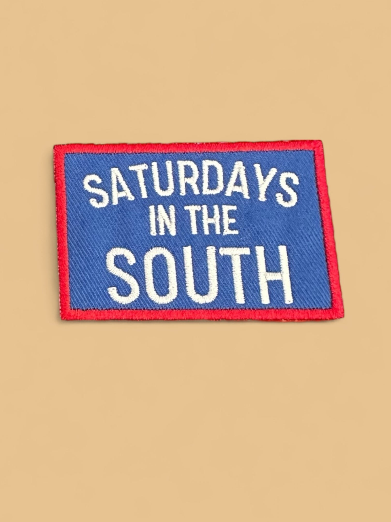 “Saturdays in the South” Embroidered Iron On Patch (Various Colors) - Wander Together Outfitters