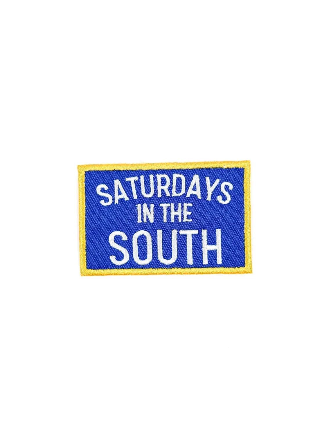 “Saturdays in the South” Embroidered Iron On Patch (Various Colors) - Wander Together Outfitters