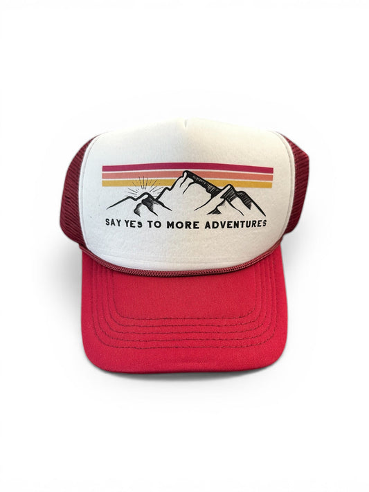 “Say Yes To New Adventures” Foam Trucker Hat - Wander Together Outfitters
