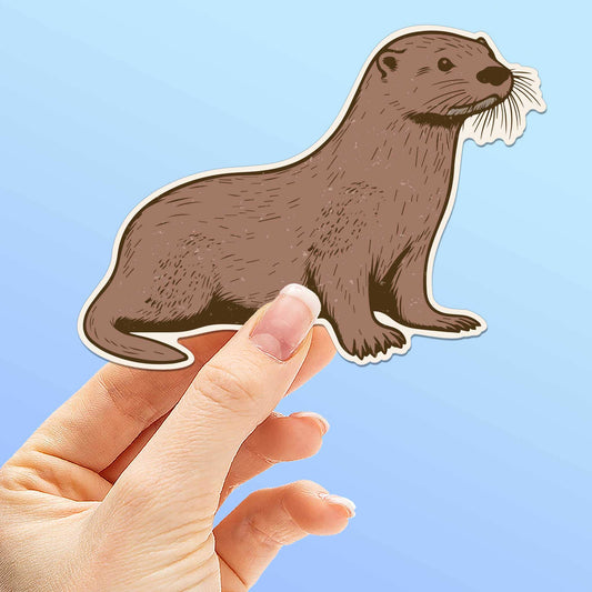 Sea Otter Vinyl Sticker - Large - Wander Together Outfitters