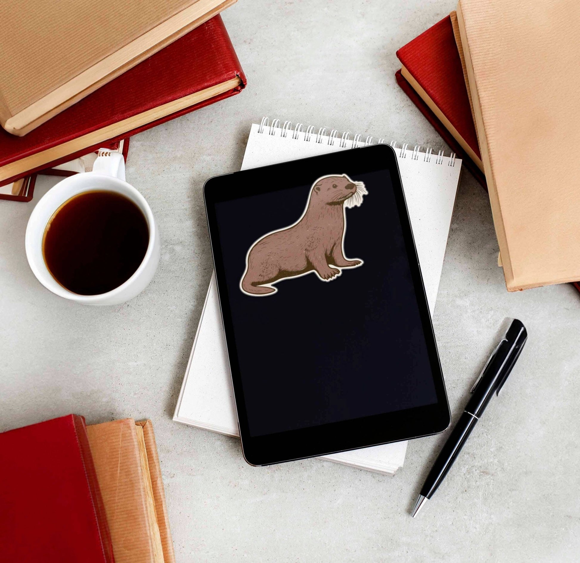 Sea Otter Vinyl Sticker - Large - Wander Together Outfitters