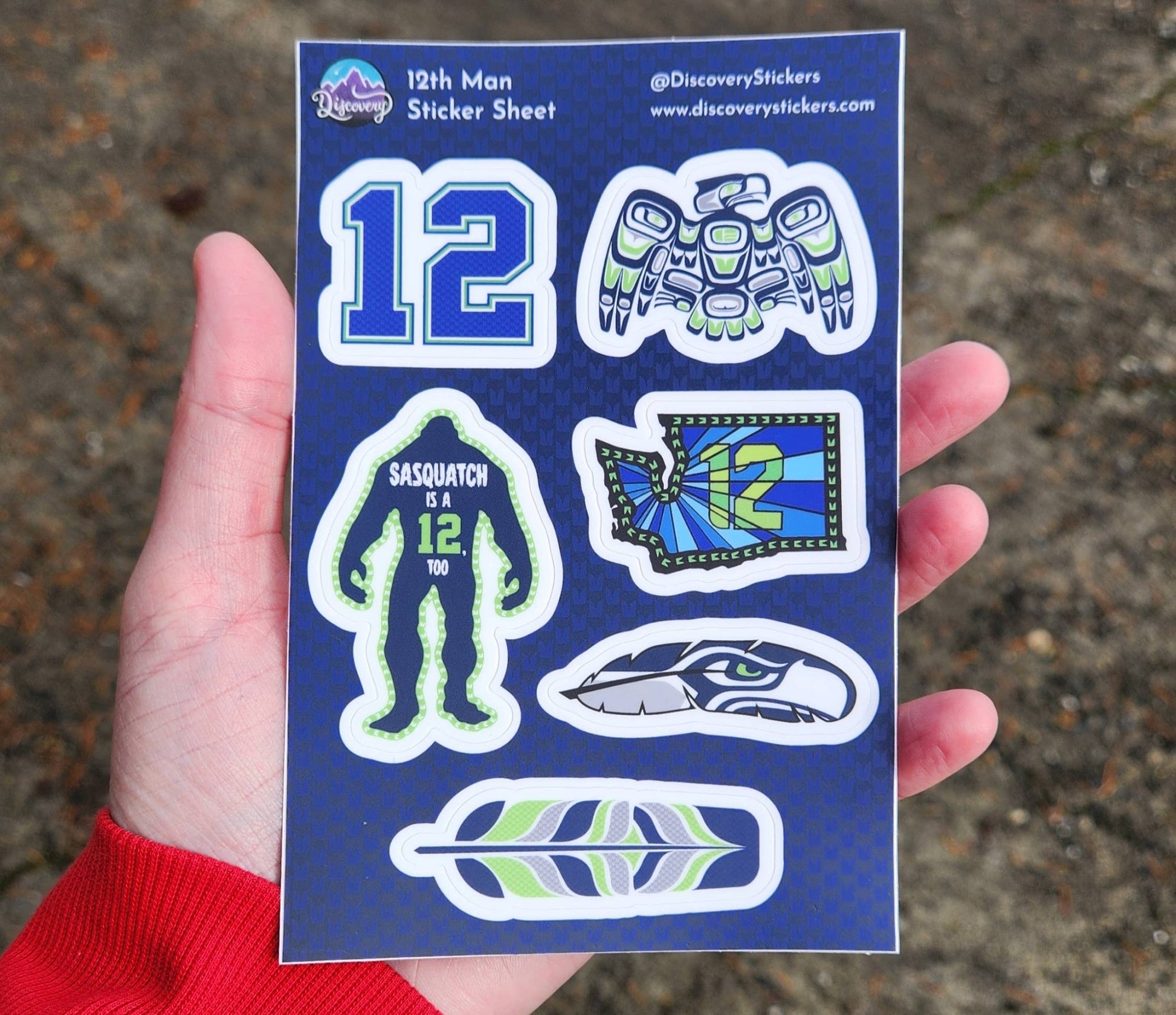 “Seahawks 12th Man” Sticker Sheet - Wander Together Outfitters