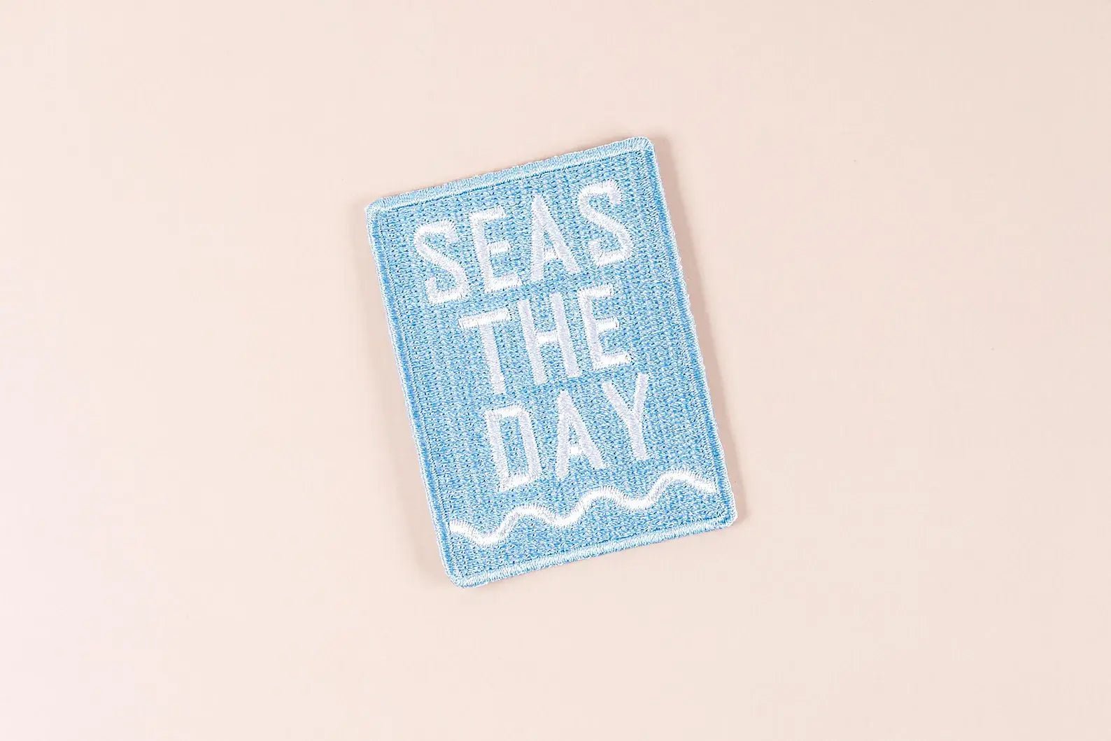 “Seas The Day” Embroidered Iron - On Patch Beach Nautical Coast - Wander Together Outfitters