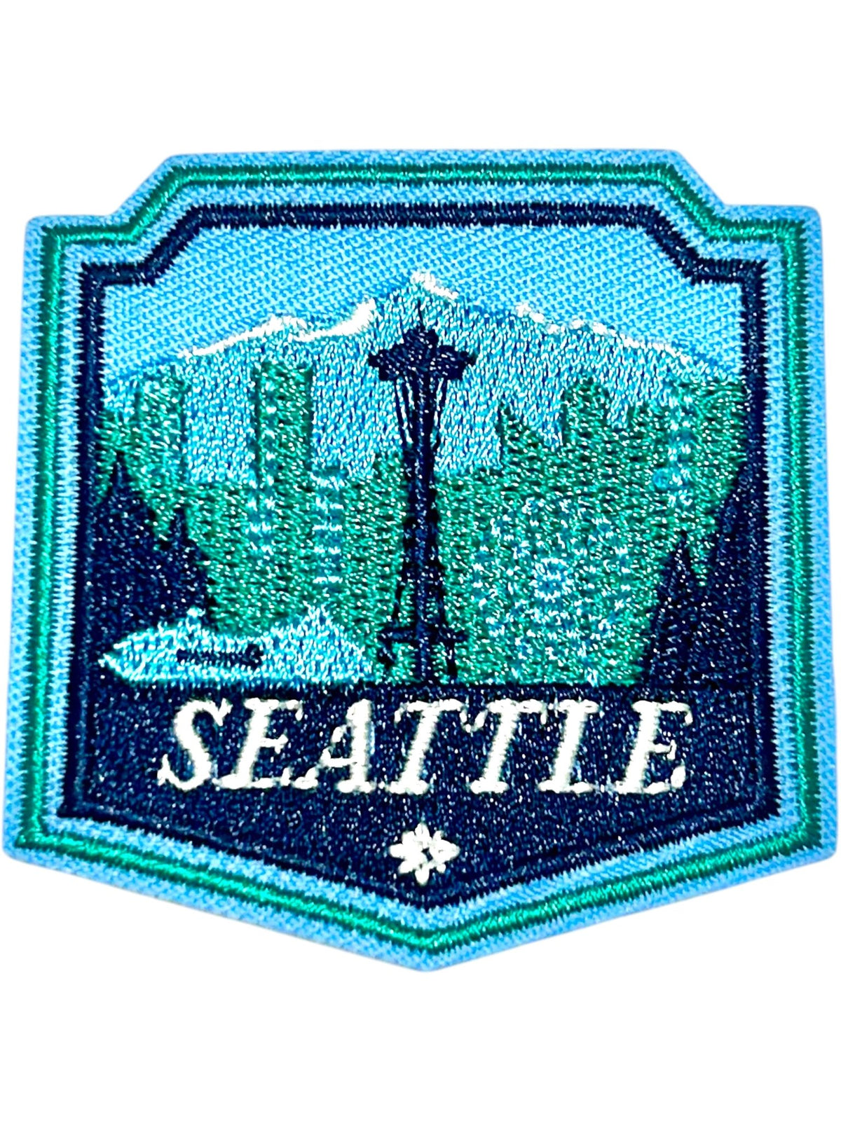 Seattle Cityscape Iron On Patch (2 Colors) - Wander Together Outfitters