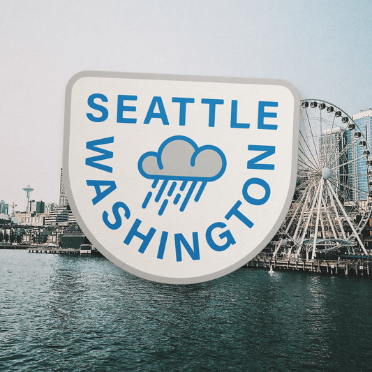 Seattle Raincloud Sticker - Wander Together Outfitters