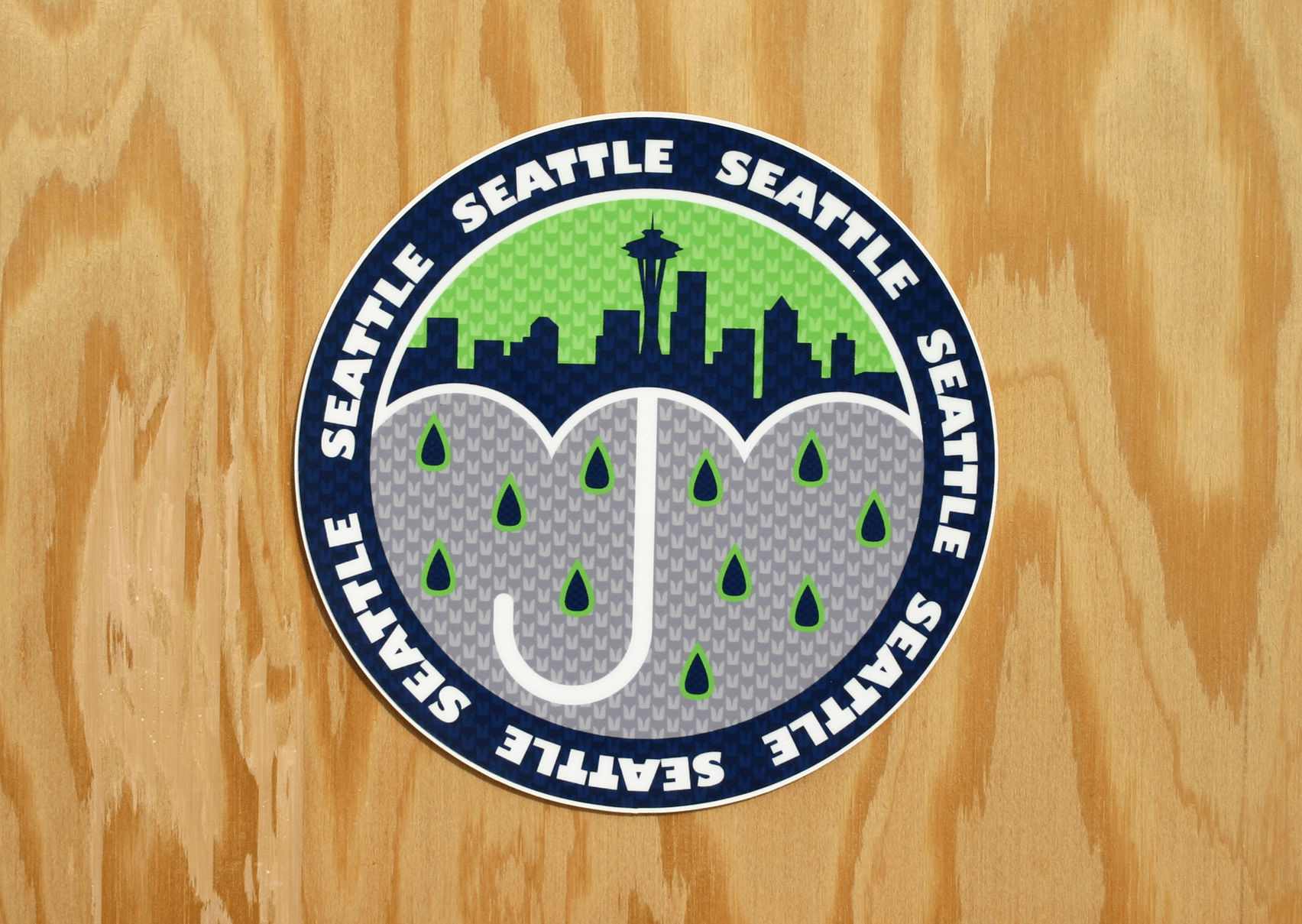 Seattle Skyline Umbrella Vinyl Extra Large Sticker - Wander Together Outfitters
