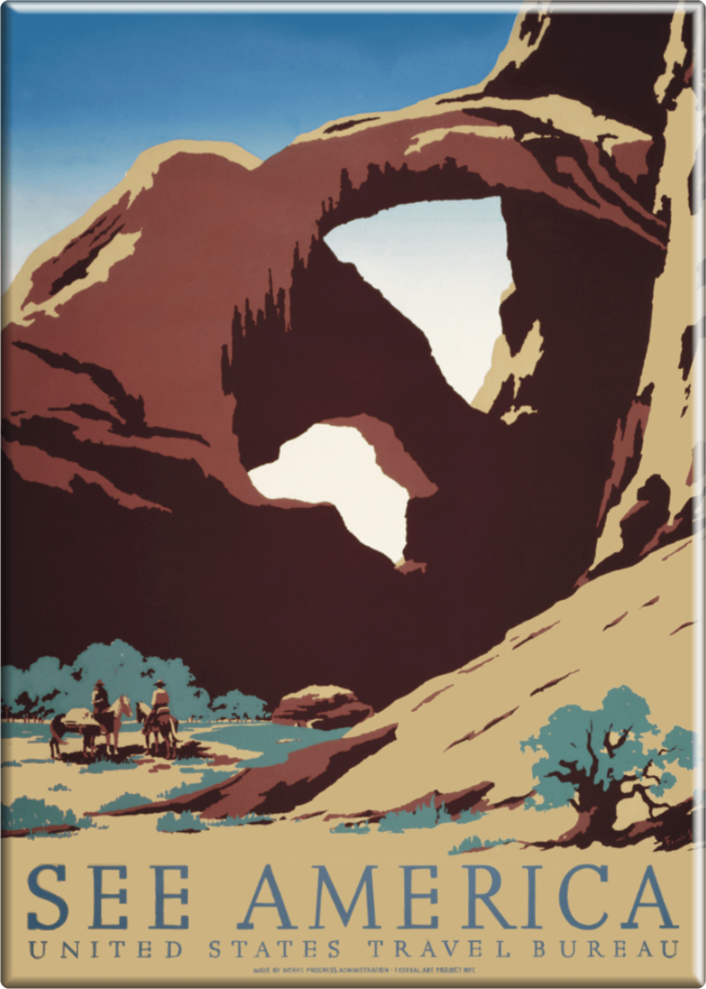 "See America" Tour Ad Reproduction Arches National Park Magnet - Wander Together Outfitters