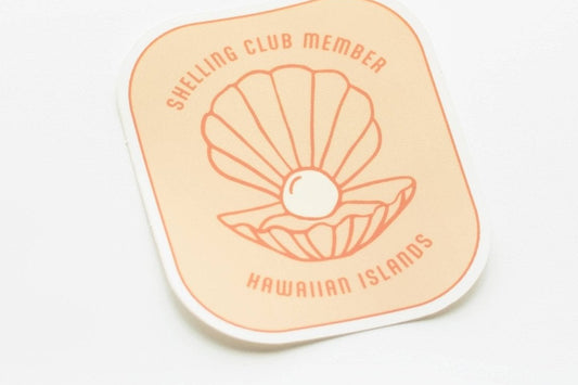 “Shelling Club, Hawaiian Islands” Vinyl Sticker - Wander Together Outfitters
