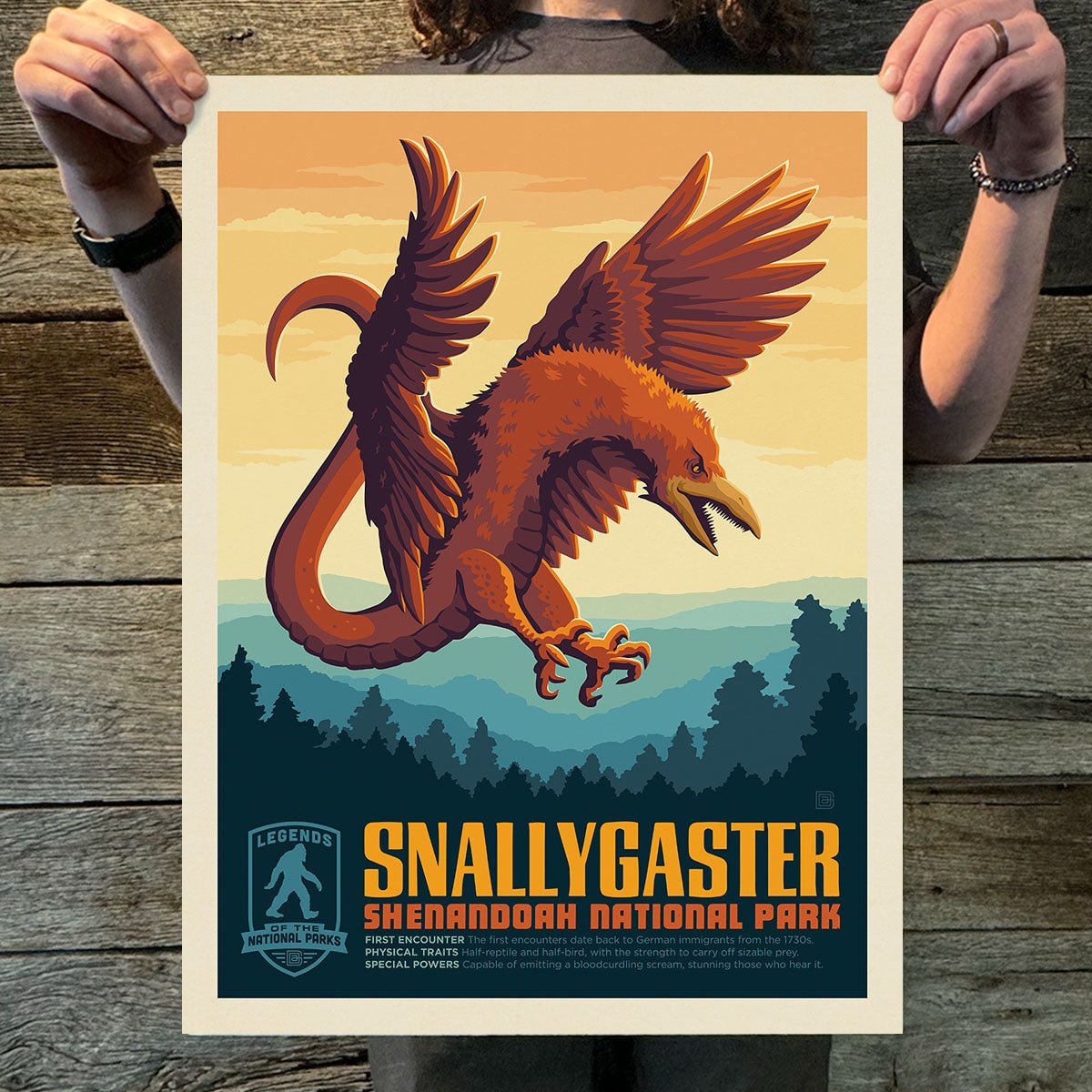 Shenandoah National Park: Snallygaster (Legends & Monsters) Art Print - Wander Together Outfitters