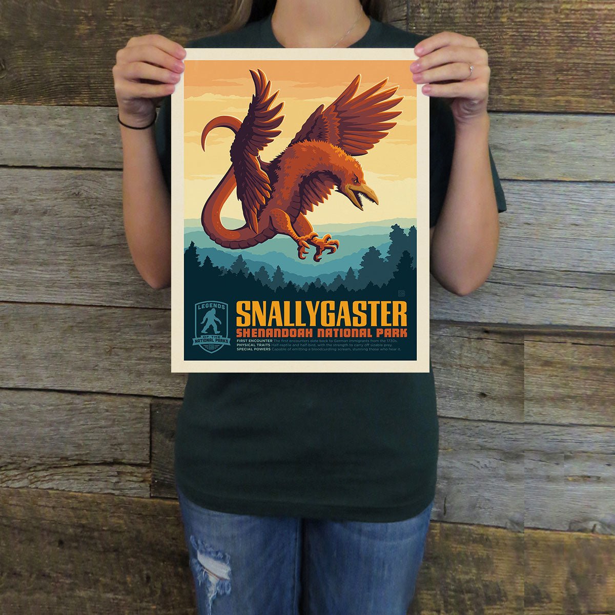 Shenandoah National Park: Snallygaster (Legends & Monsters) Art Print - Wander Together Outfitters