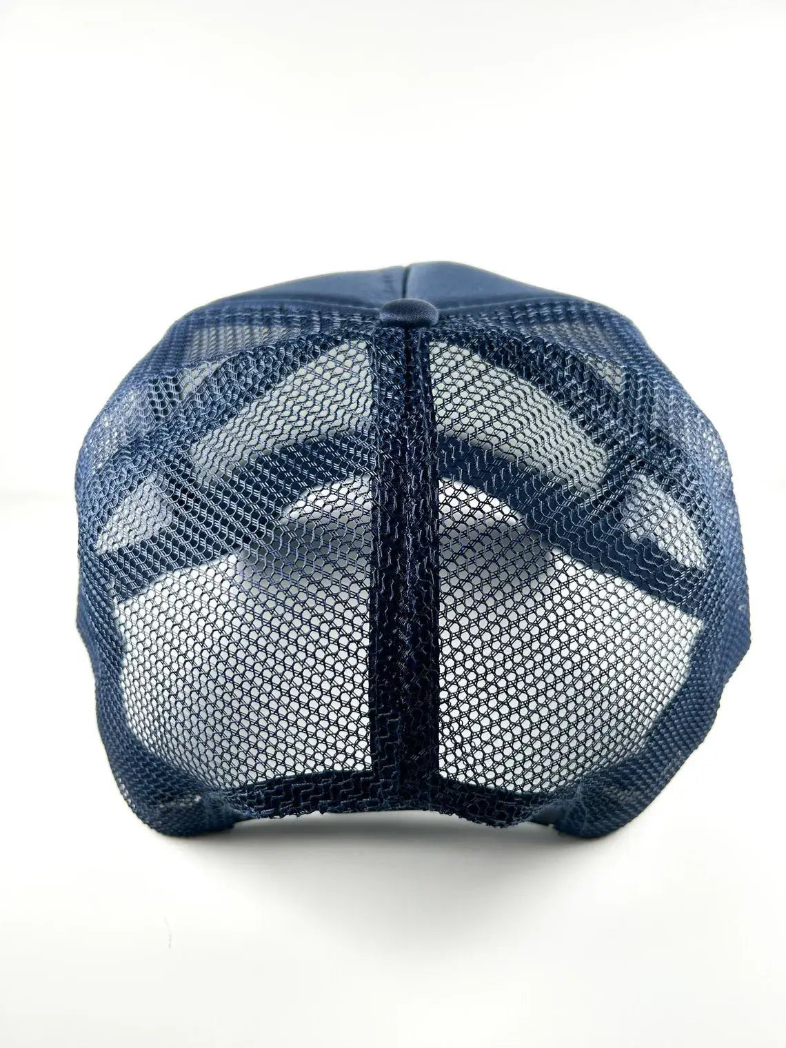 "Shuck Yeah "Embroidered Patch Navy Trucker Hat (Oyster) - Wander Together Outfitters