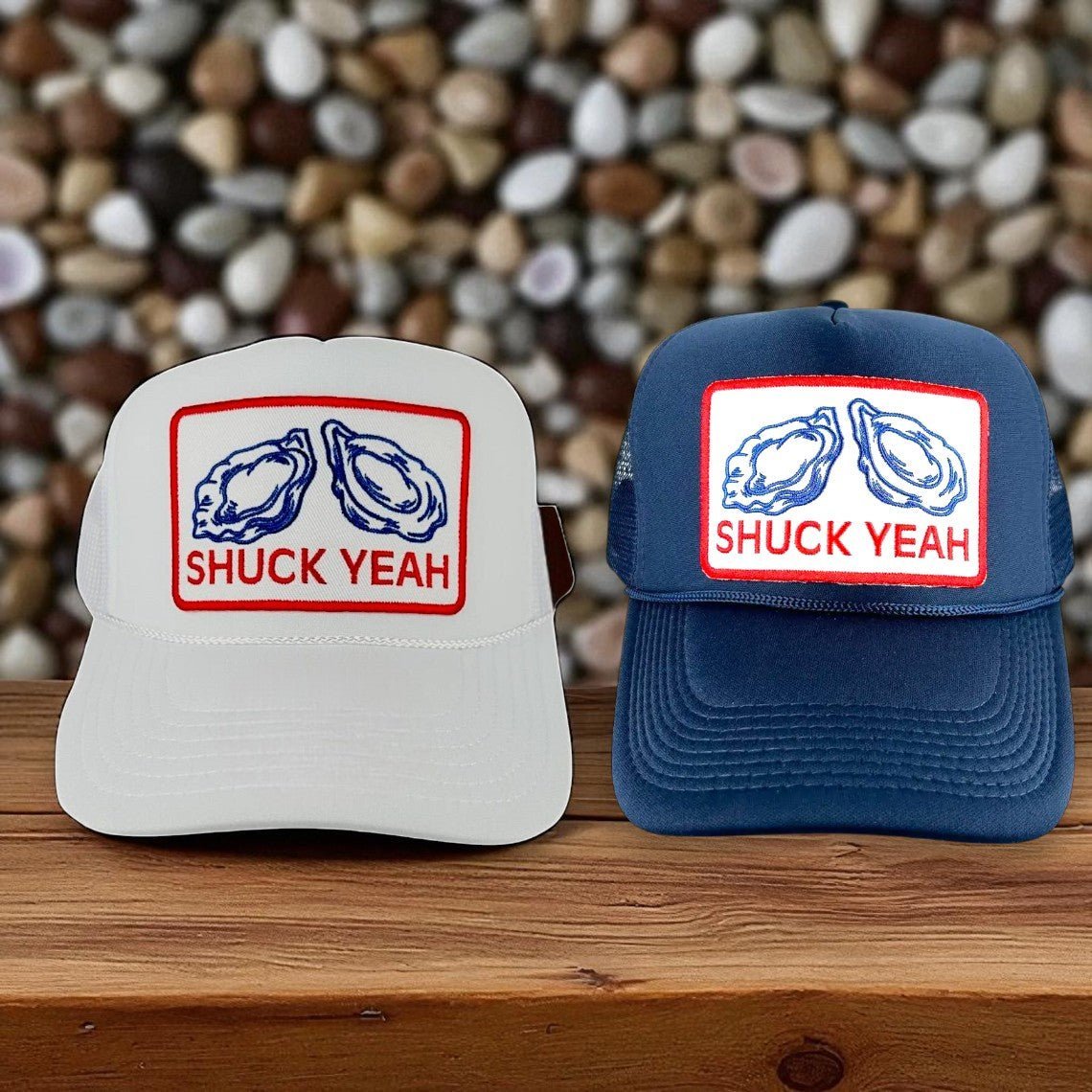 "Shuck Yeah" Oyster Embroidered Iron On Patch - Wander Together Outfitters