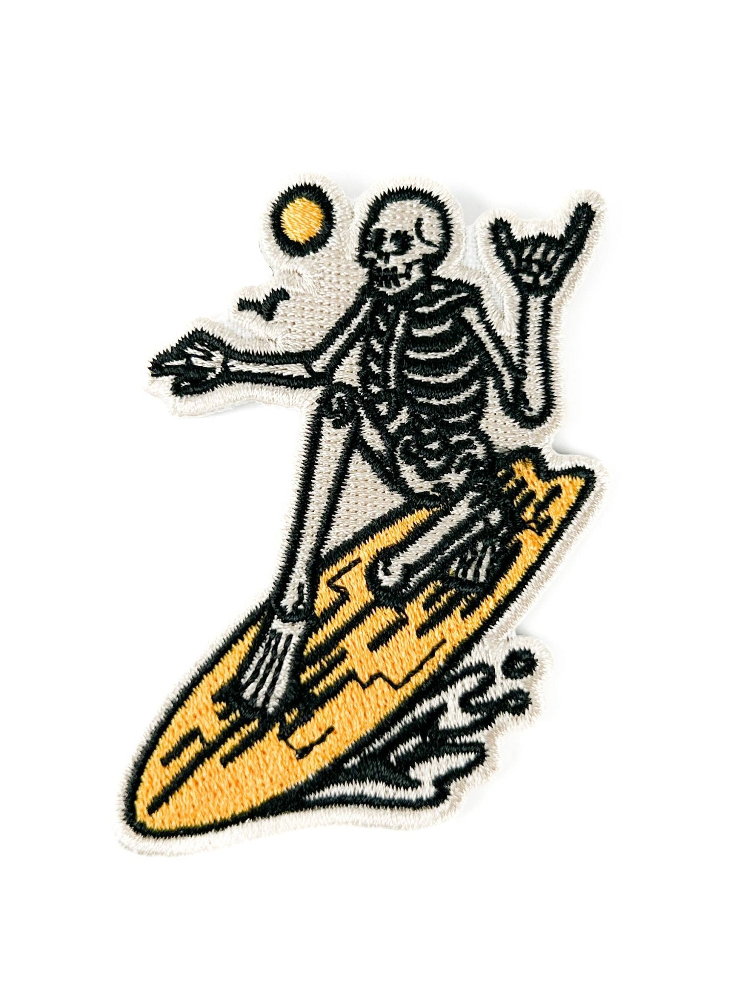 Skeleton Surfer Embroidered Patch - Wander Together Outfitters
