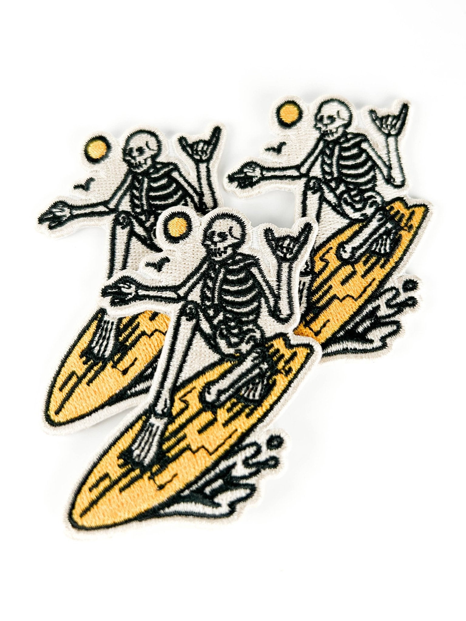 Skeleton Surfer Embroidered Patch - Wander Together Outfitters