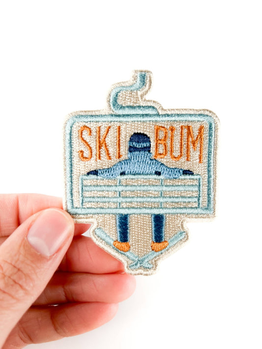"Ski Bum" Iron On Embroidered Patch - Wander Together Outfitters