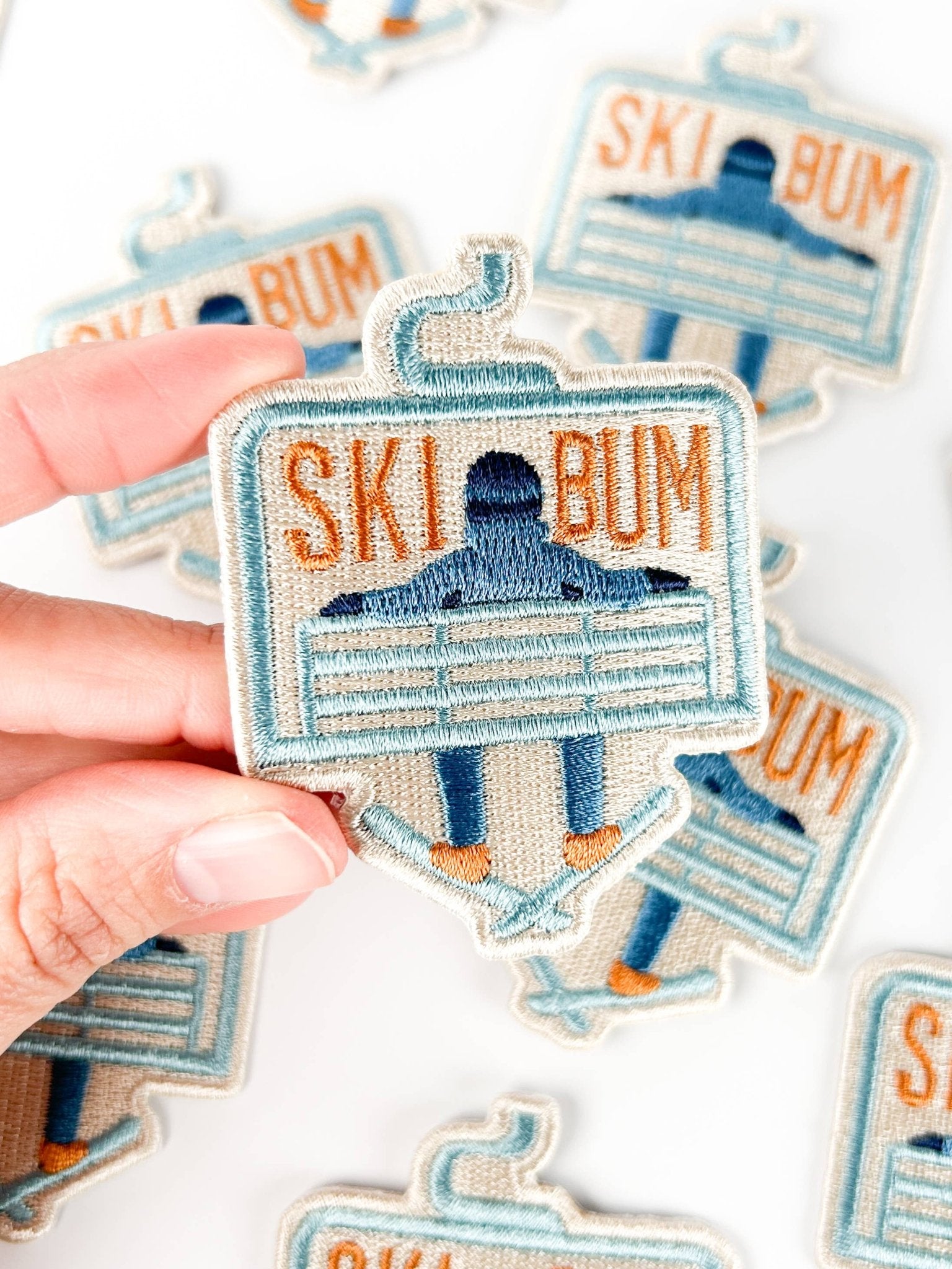 "Ski Bum" Iron On Embroidered Patch - Wander Together Outfitters