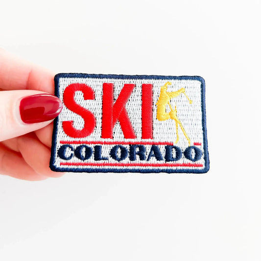 Ski Colorado Embroiderd Iron On Patch - Wander Together Outfitters