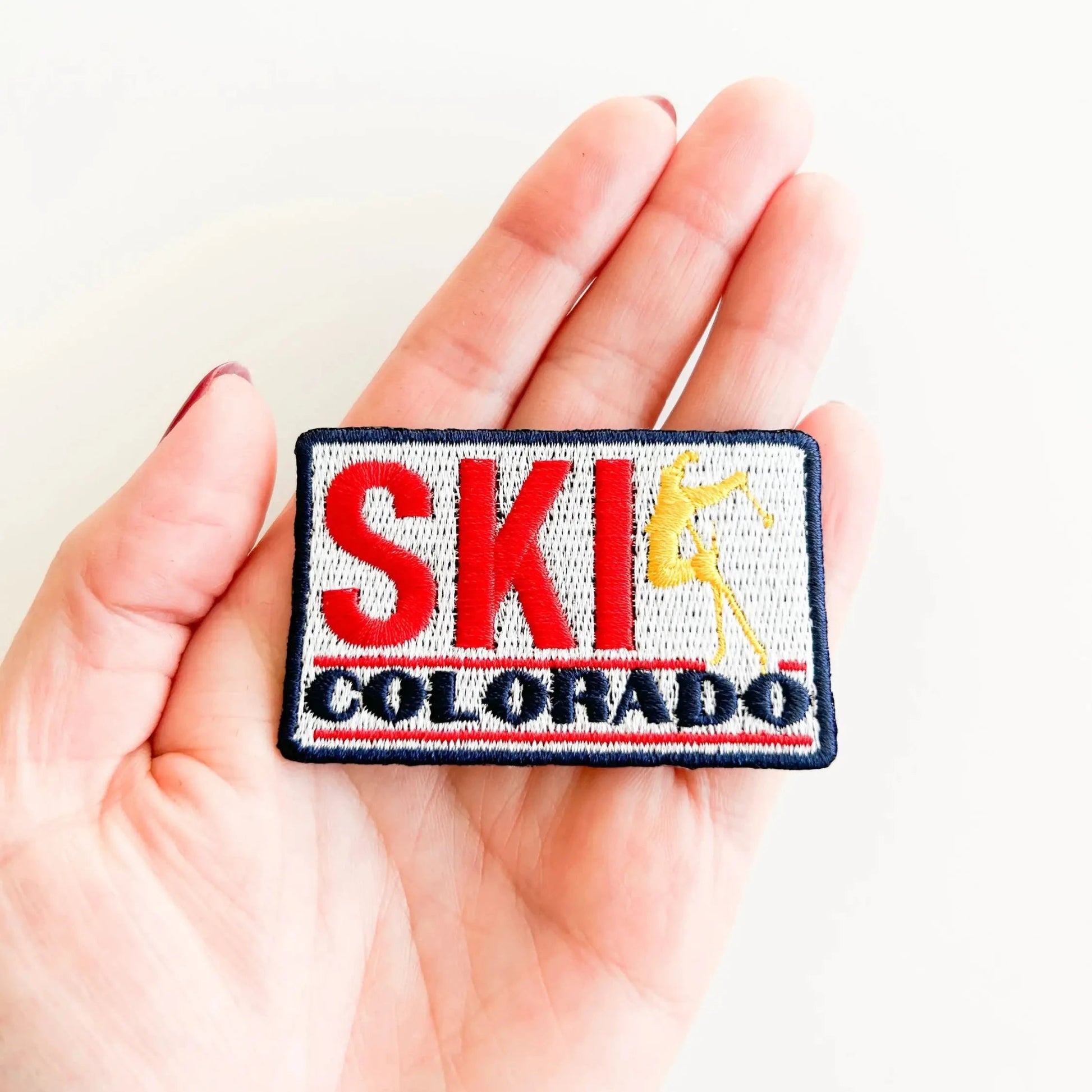 Ski Colorado Embroiderd Iron On Patch - Wander Together Outfitters