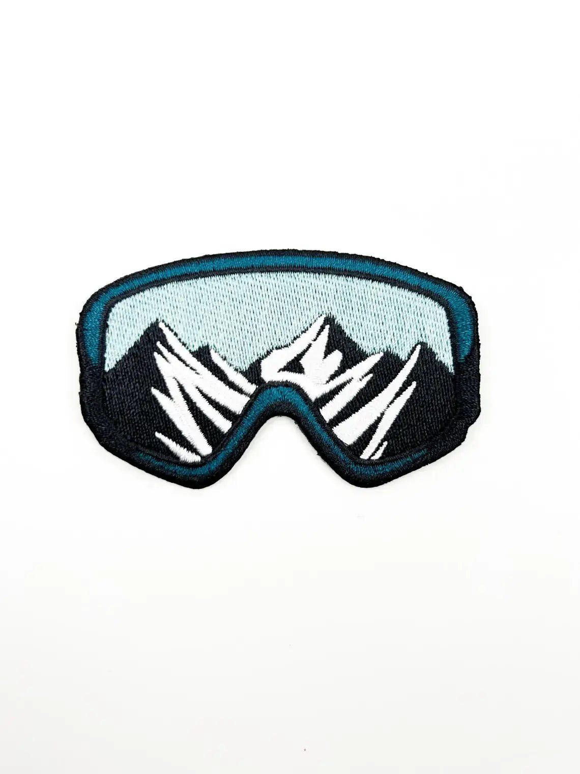 Ski Goggles with Mountains Embroidered Iron - On Patch Snow - Wander Together Outfitters