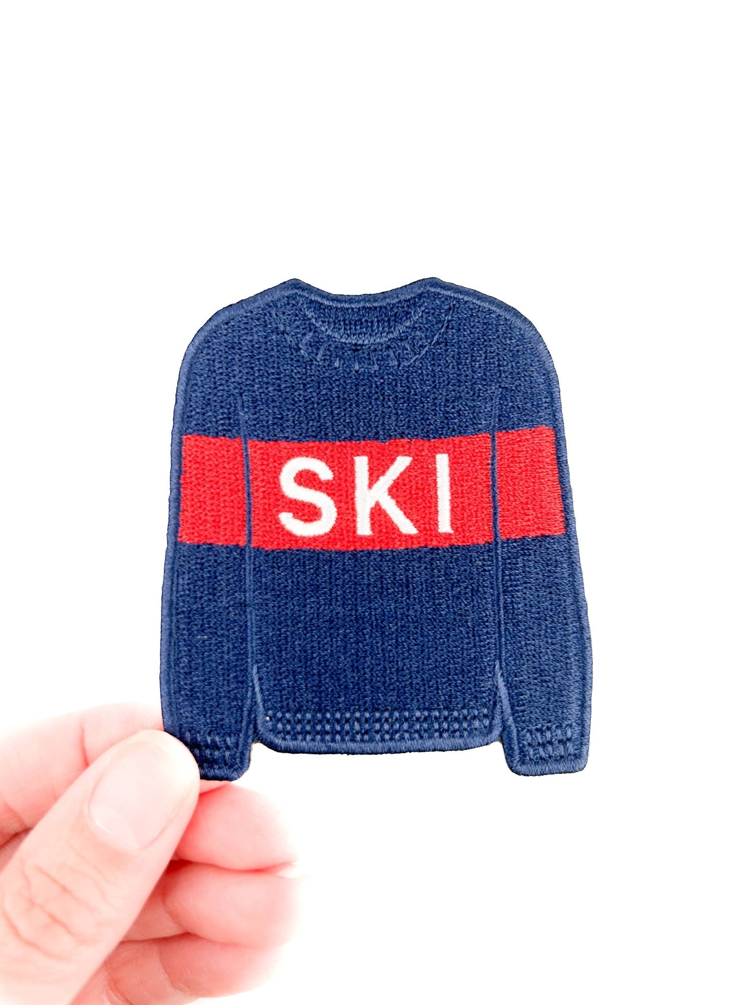 Ski Winter Sweater Patch Embroidered Iron On Patch  - Wander Together Outfitters