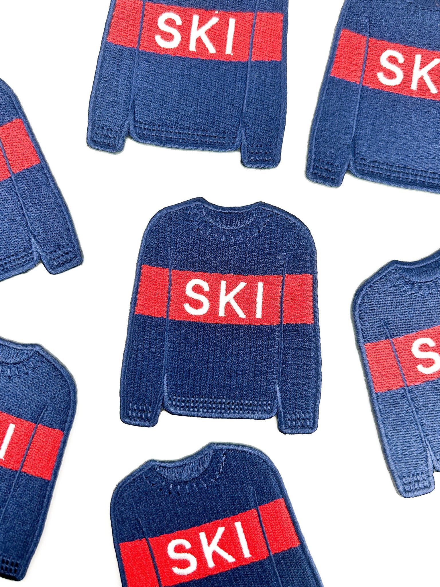 Ski Winter Sweater Patch Embroidered Iron On Patch  - Wander Together Outfitters