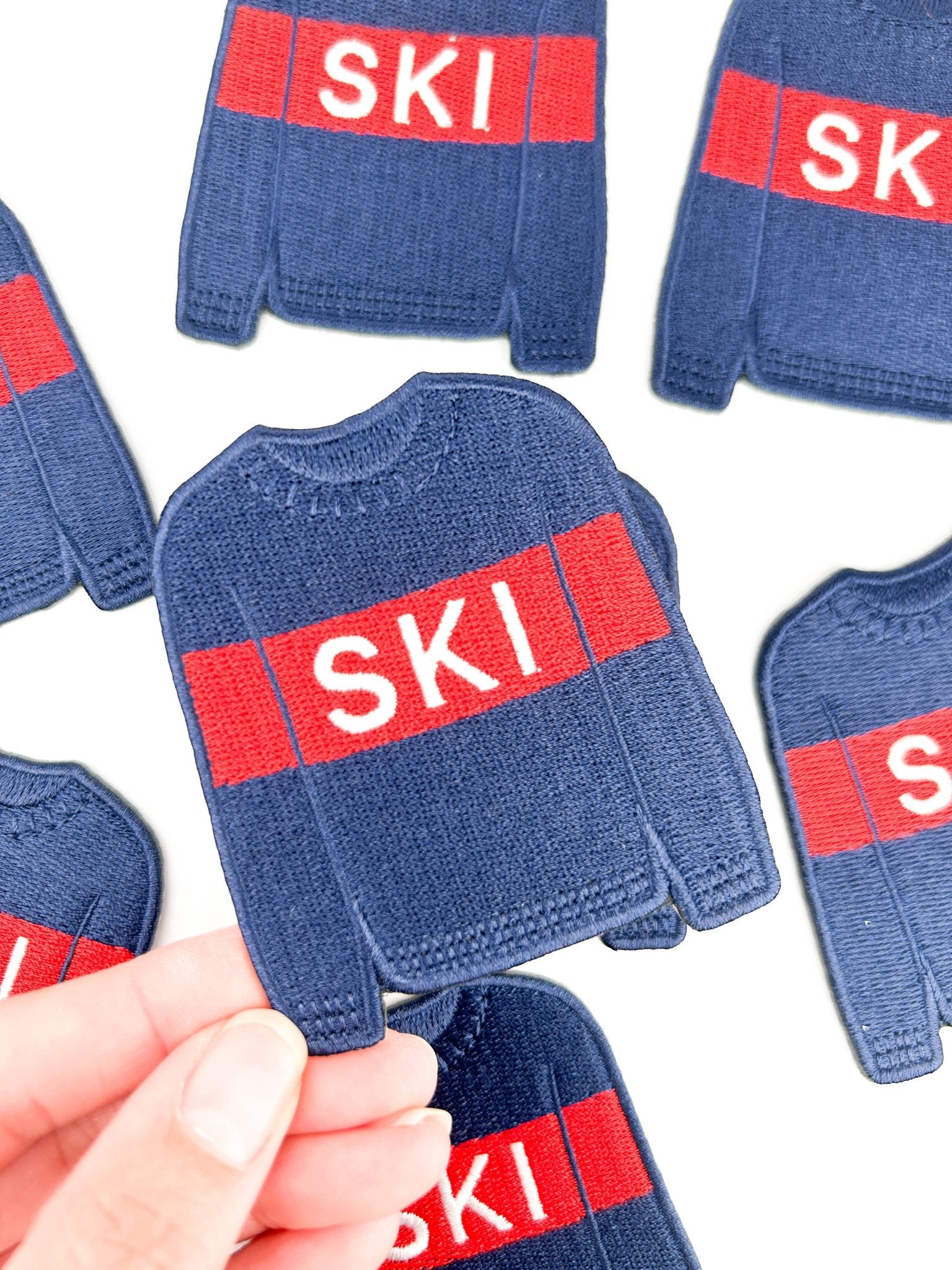 Ski Winter Sweater Patch Embroidered Iron On Patch  - Wander Together Outfitters