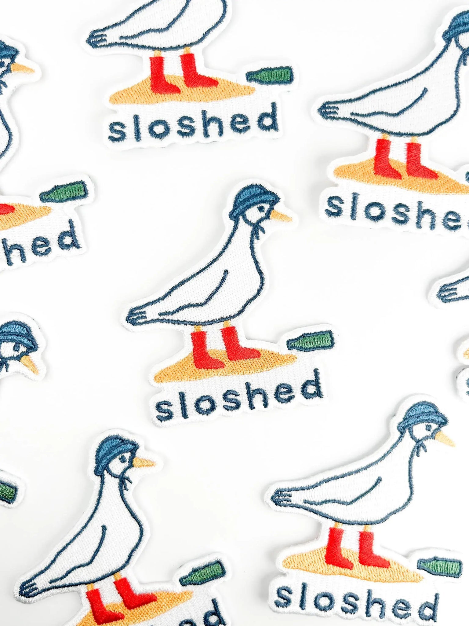 "Sloshed" Party Duck Patch Funny Embroidered Iron - On Patch - Wander Together Outfitters