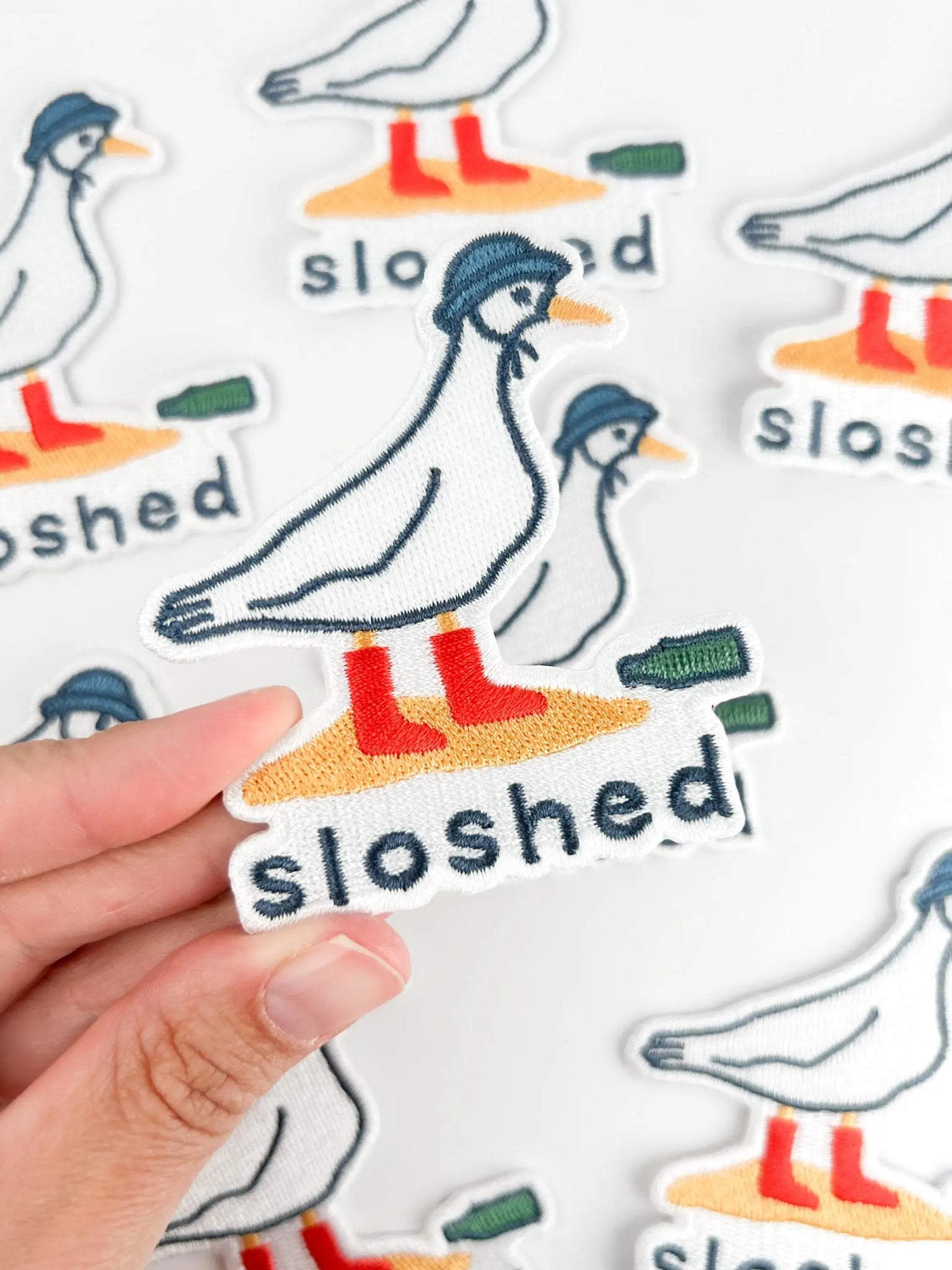 "Sloshed" Party Duck Patch Funny Embroidered Iron - On Patch - Wander Together Outfitters
