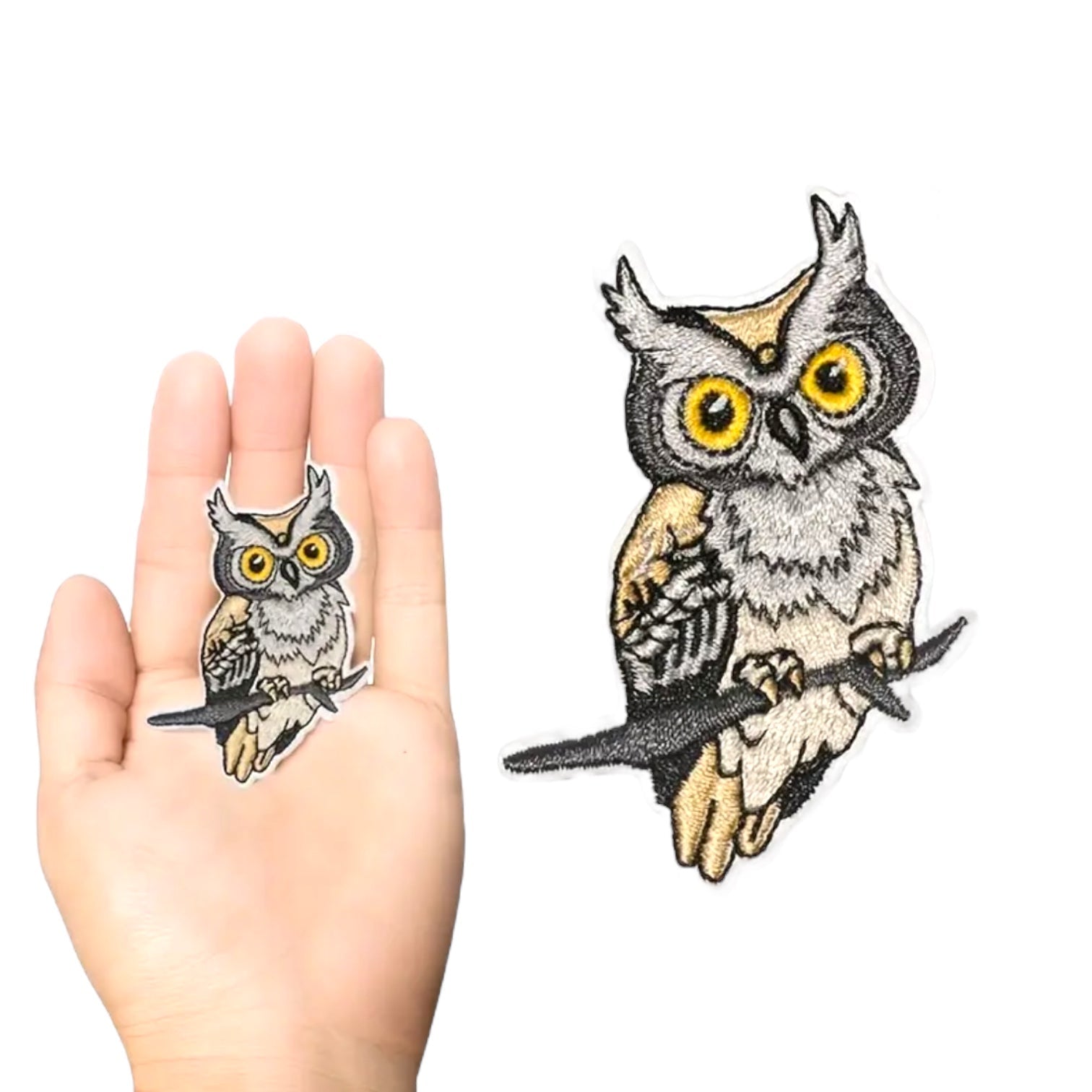 Small Owl Iron On Patch - Wander Together Outfitters