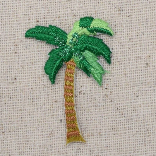 Small Shimery Tropical Palm Tree Iron On Patch - Wander Together Outfitters