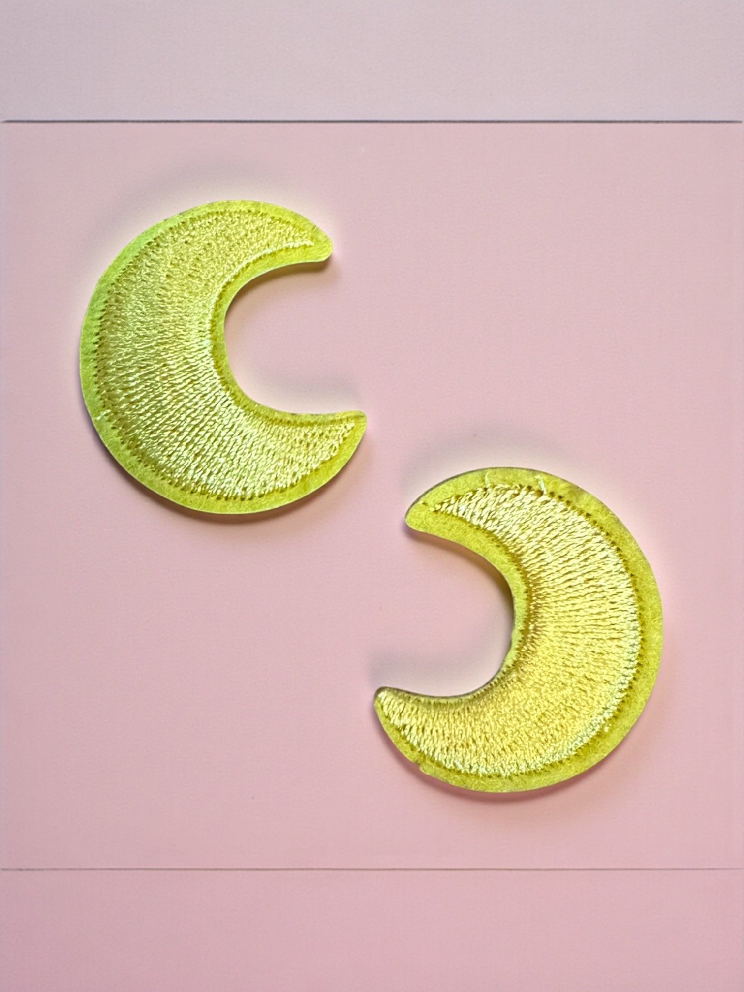 Small Yellow Moon Iron On Patch - Wander Together Outfitters