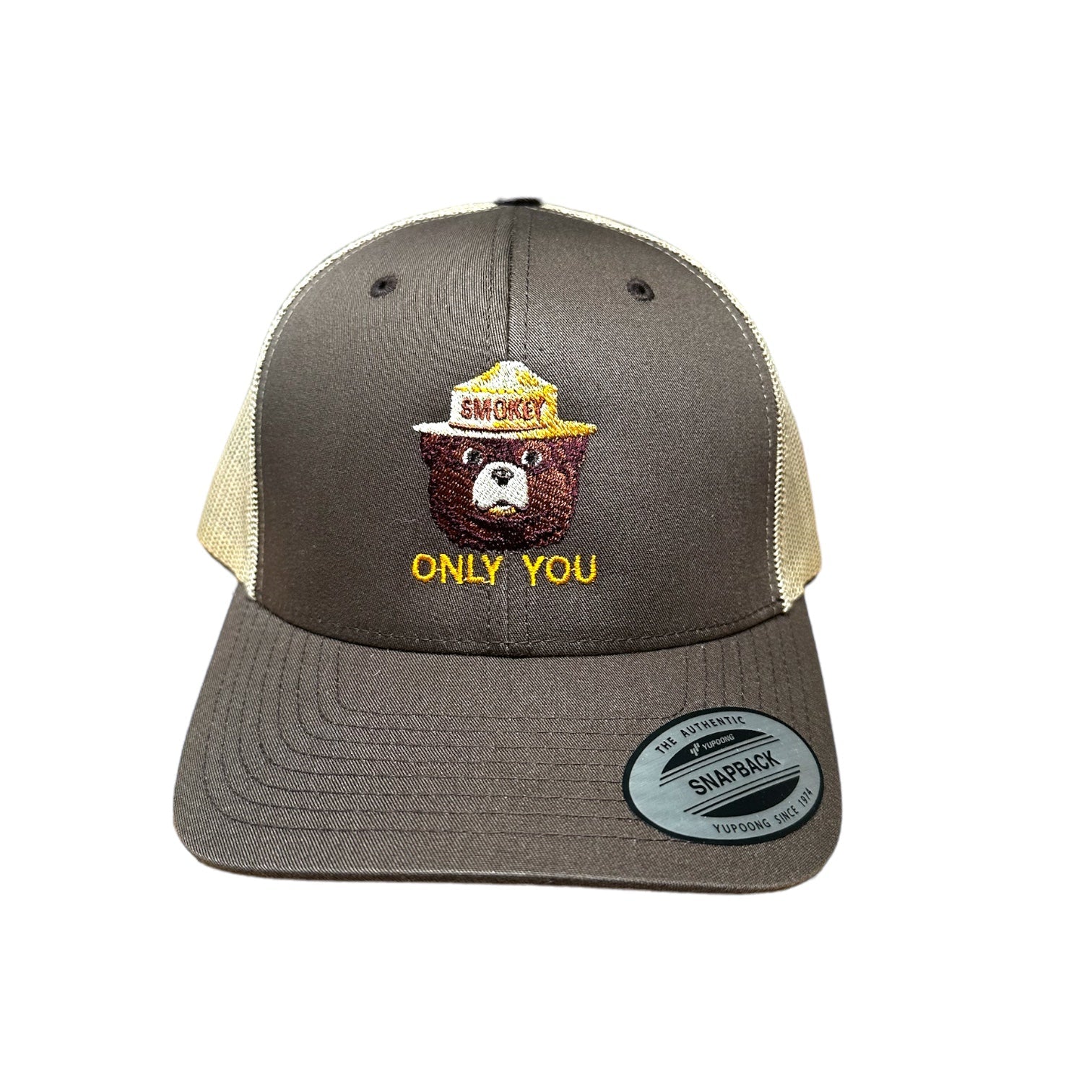 Smokey Bear Embroidered Trucker Snapback Cap (Various Colors) - Wander Together Outfitters