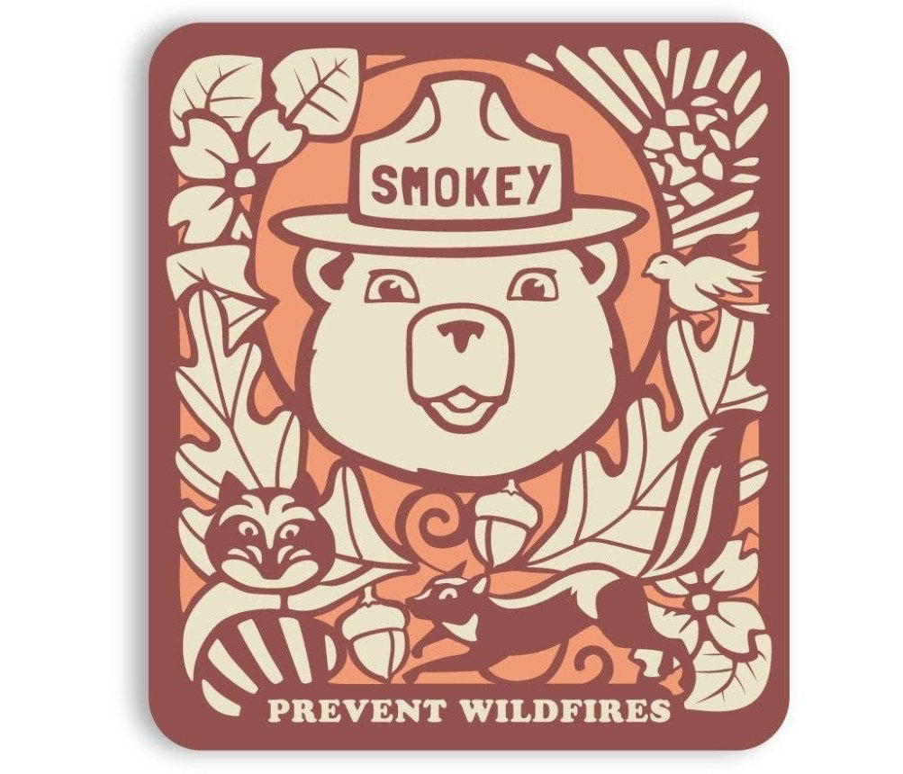 Smokey "Prevent Wildfires" Vinyl Sticker - Wander Together Outfitters